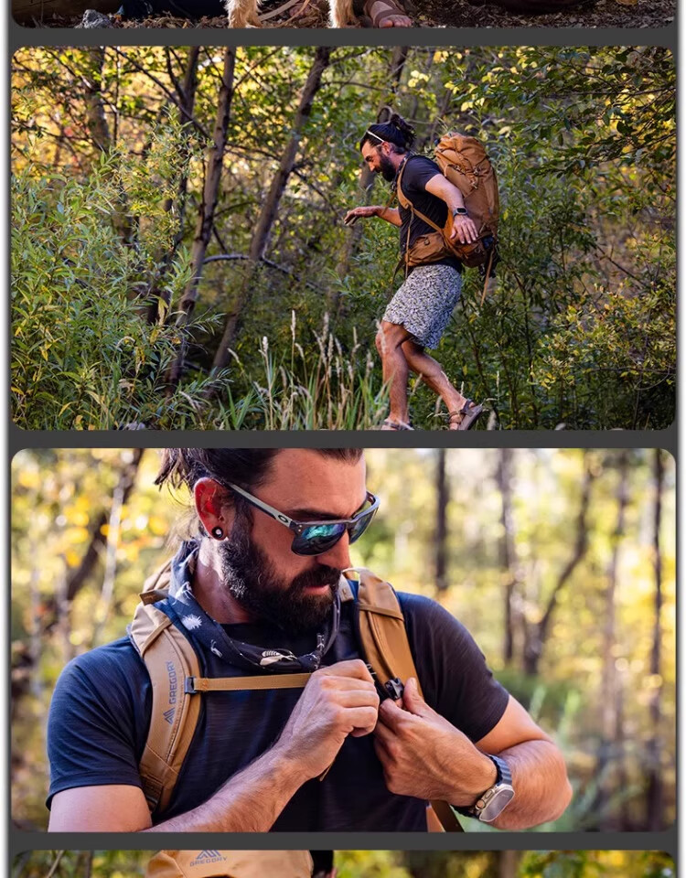 GREGORY Stout Jinshi Outdoor Professional Hiking Mountaineering Backpack Men Heavy Load 2024 New 35L Forest Black 15
