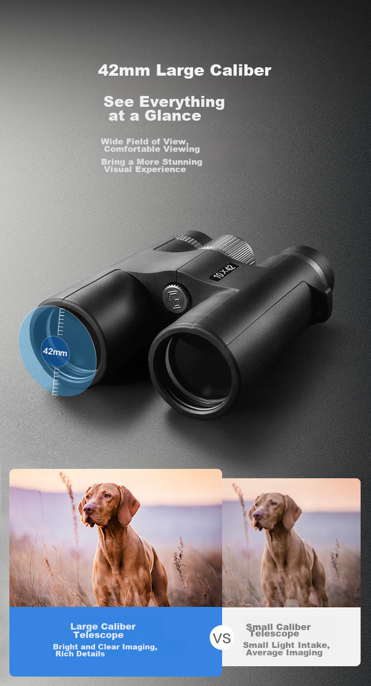 JD Original 10x26 Portable Binoculars, High-Definition High-Magnification Military Professional-Grade, Birthday Gift, Outdoor Concert, Compact 6
