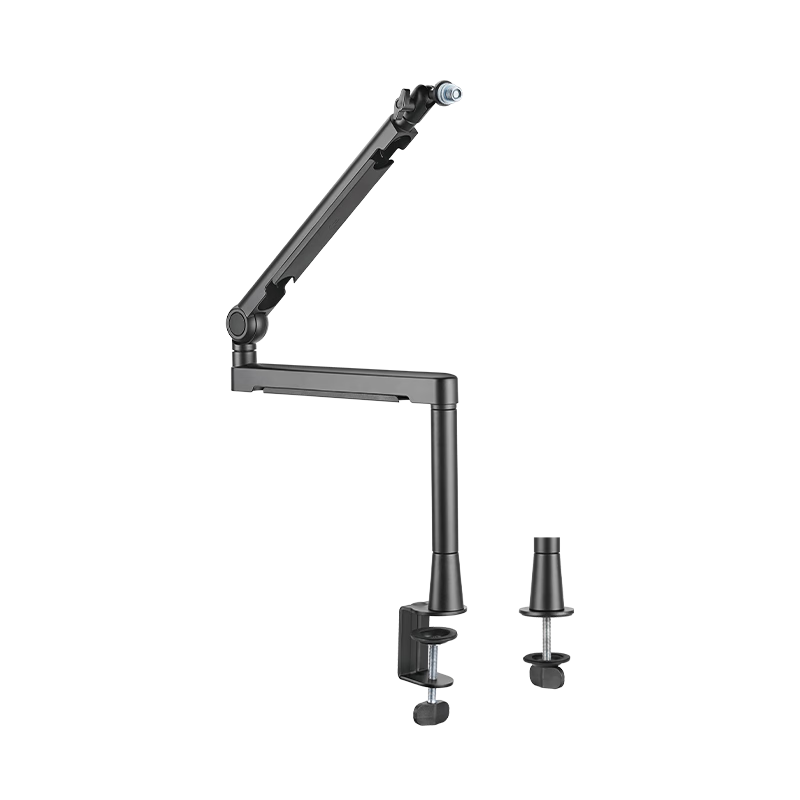 HUMANEX Microphone Stand, Desktop Suspended Arm Bracket, for Live Streaming And Karaoke, with Speaker, Recording Function, 2KG Load Capacity, Three-Stage Detachable Design, Universal Folding Mechanism, Model AX-3