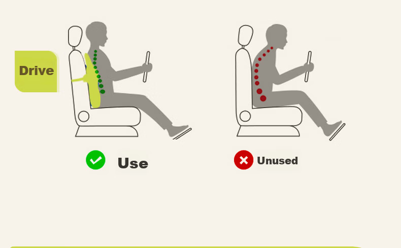 Back2 Lumbar Support, Office Ergonomic Back Cushion, Long-Sitting Aid, Car Pillow, Waist Pillow, Gray 4