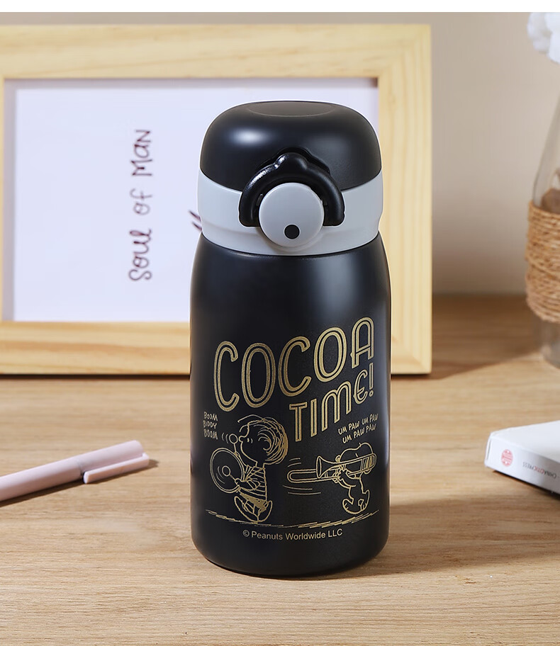 SNOOPY Insulated Mug, Small Capacity, 316 Stainless Steel, Mini Straw Pocket Cup, Compact Portable Water Bottle for Students, Men And Wome 22