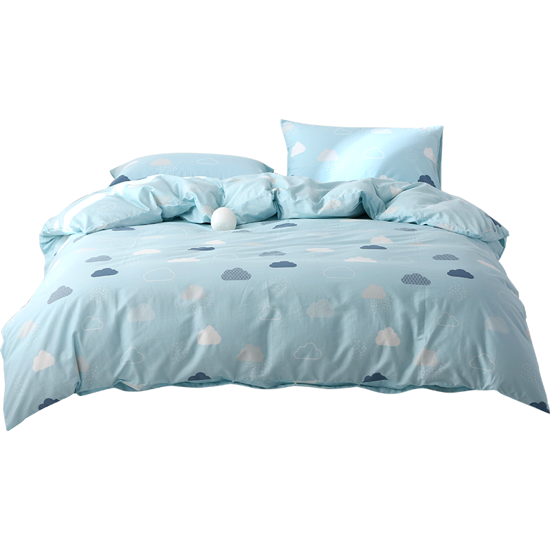 Dohia Pure Cotton Duvet Cover Single Piece, Double Bed Linen for All Seasons, Cotton Quilt Cover for 1.5-Meter Bed, 203*229cm