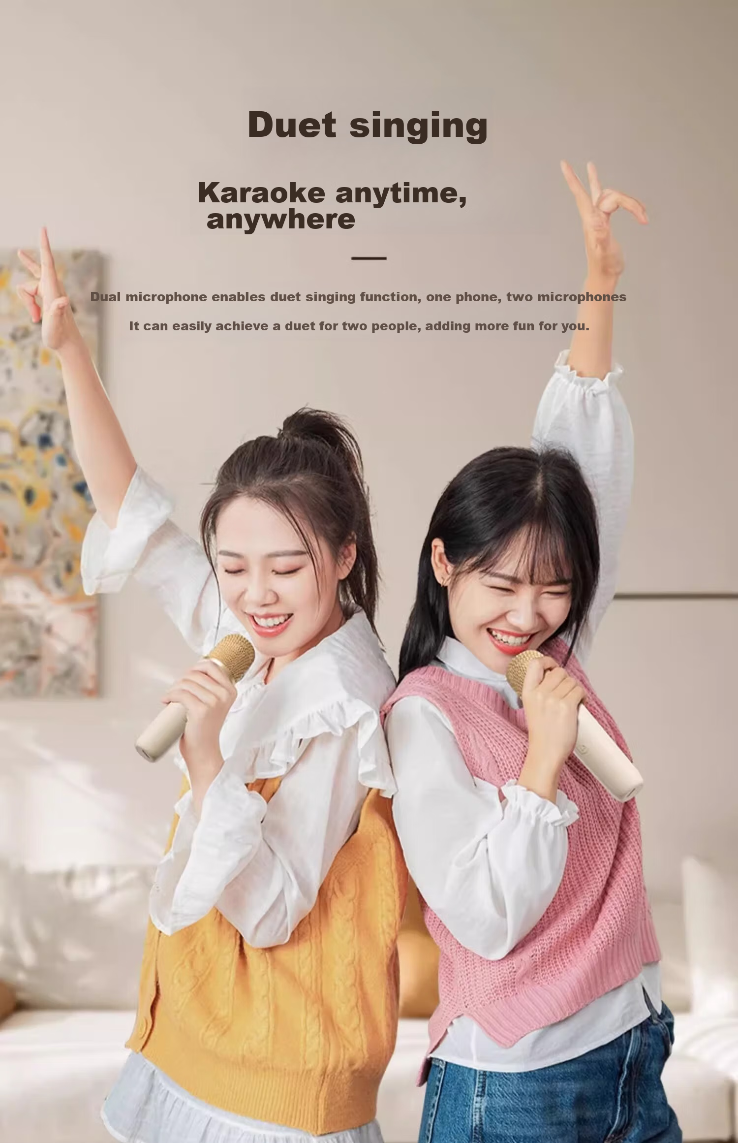 Soaiy SK22 Microphone, Karaoke Microphone, All-In Wireless Bluetooth Speaker, Singing Specialized Device, Home KTV Sound System Set, Children's Microphone for Home Use 18