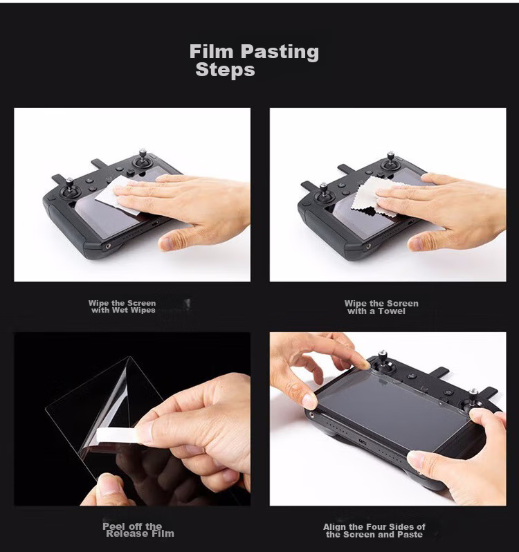 Earlymen Single Set DJI Air3 RC2 Remote Control Tempered Glass Film + DJI Air3 Lens Tempered Glass Film Three-Piece Combination Set, Tempered Glass Film Sticker 14