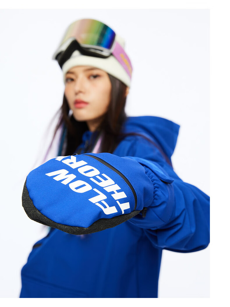 Flow Theory Full-Finger Kevlar Ski Gloves, Windproof, Waterproof, Warm, Wear-Resistant, Professional Single And Double Board Gloves 26