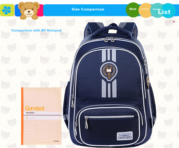 UNIVERSITY OF OXFORD Children's Backpack for Girls, Elementary School Backpack for Grades 3-6, Double Shoulder Bag with Reduced Weight, British Style, X450B Peach Pink 16