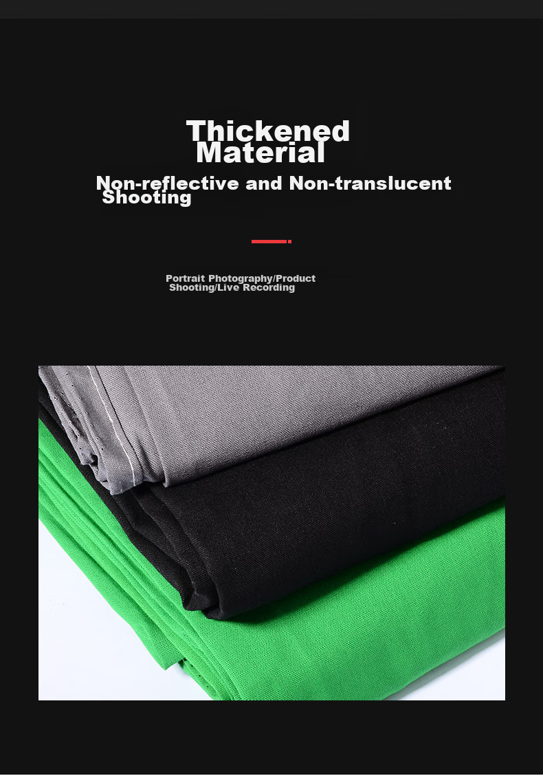 Hakutatz 2138 Live Streaming Video Green Screen Chroma Key Shooting Photo Background Cloth Photography Prop Portrait ID Photo Solid Color Internet Celebrity Background Wall 3*6 Meters Gray 3