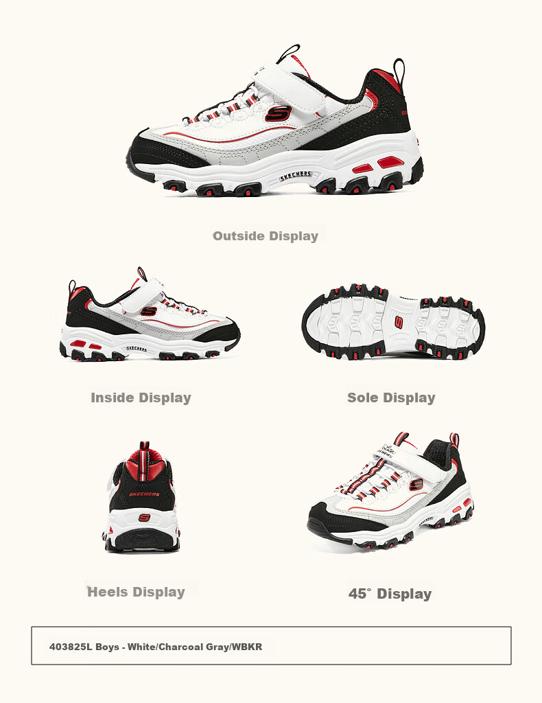 Skechers Kids' Self-Owned Milk Tea Bear Children's Shoes Autumn and Winter Girls' Sports Shoes Big Kids' Running Shoes Panda Shoes 302526L 42