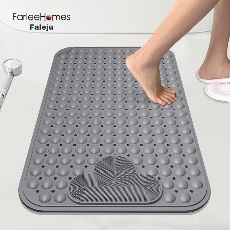 FARLEEHOMES Bathroom Non-Slip Mat, Shower Bath Toilet Foot Pad, Waterproof Mat, Anti-Fall Floor Mat