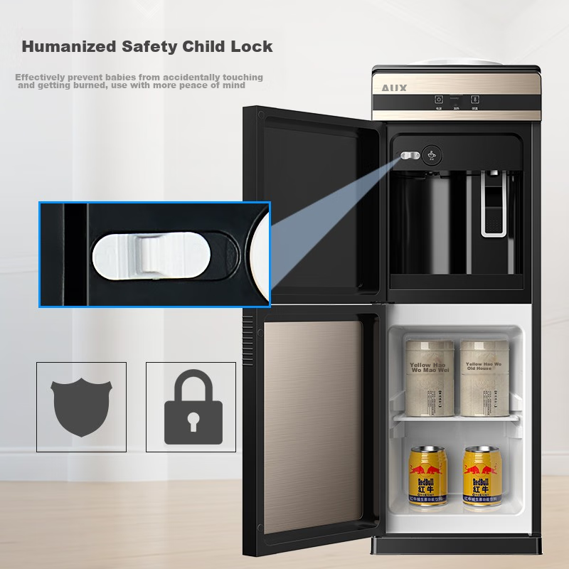 AUX Water Dispenser for Milk Preparation, Home And Office Use, Double-Door Cabinet-Style Hot And Cold Water Dispenser YR-5