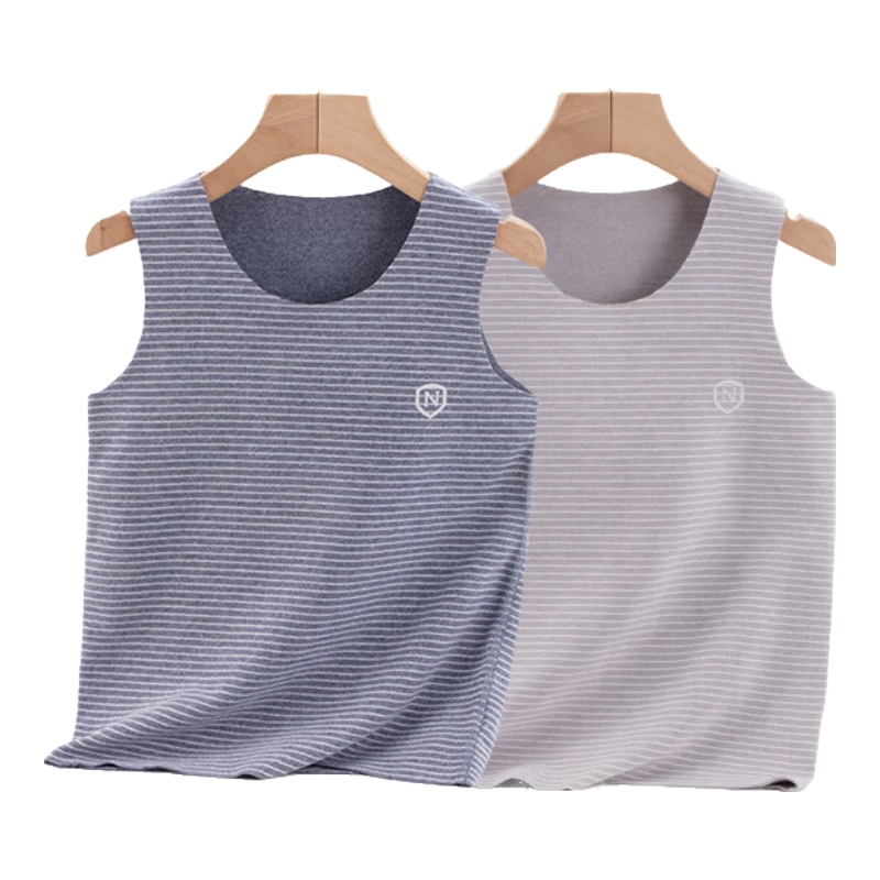 NUBIWU Children's Tank Tops 2-Pack, Autumn Warm Undershirt Vest for Older Kids, Spring And Fall Sleeveless Undershirt for Boys And Girls