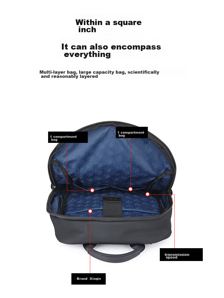 Goldlion Business Backpack, Outdoor Travel Backpack for Men, Laptop Bag, Fashionable Schoolbag, Birthday Gift 11