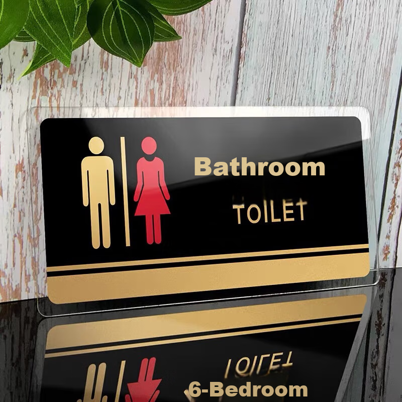 Kuyibao Acrylic Sign for Restroom, 1 Piece, Wall Sticker, No Smoking Sign, Please Do Not Disturb Sign for Public Restrooms And Toilets