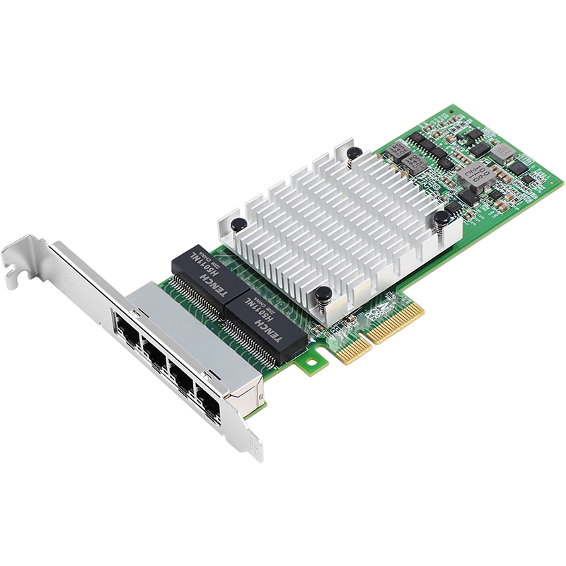 FLYBISH NA350-T4A2 PCIEx1 Gigabit Four-Port Network Card I350-T4V2 Server Industrial Camera 1000M Ethernet Port Network Card Intel I350 Chip