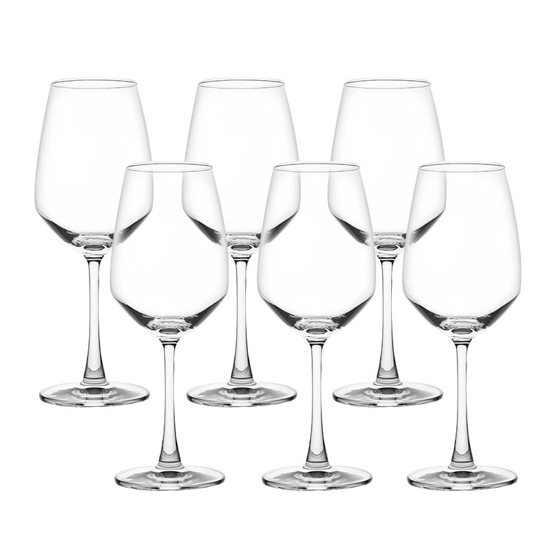 Ocean Thai Imported Red Wine Crystal Glass Stemware Set 6 Pieces 335ml