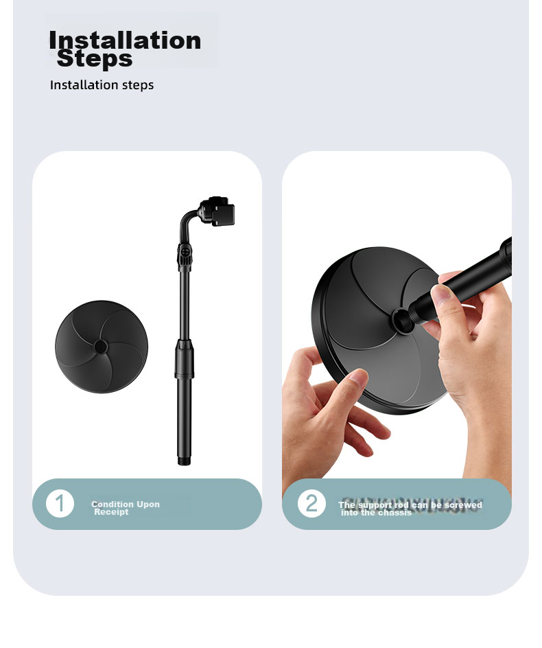 Earlymen EM-131 Mobile Phone Live Streaming Stand, Desktop Selfie Adjustable Extendable Lazy Stand, Office Student Dorm Bedroom Online Class Watch TV Gadget, Universal Phone Holder 19