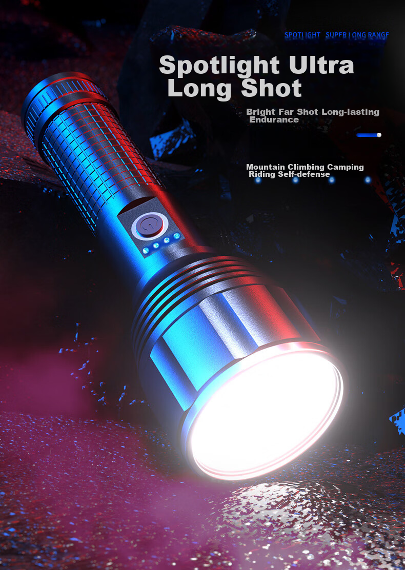 SHENYU Flashlight, High Brightness, Long Battery Life, Long-Range Illumination, Military-Grade Brightness, Outdoor And Home Use, Specialized Sky-Piercing Light, 100000 Lumens 1