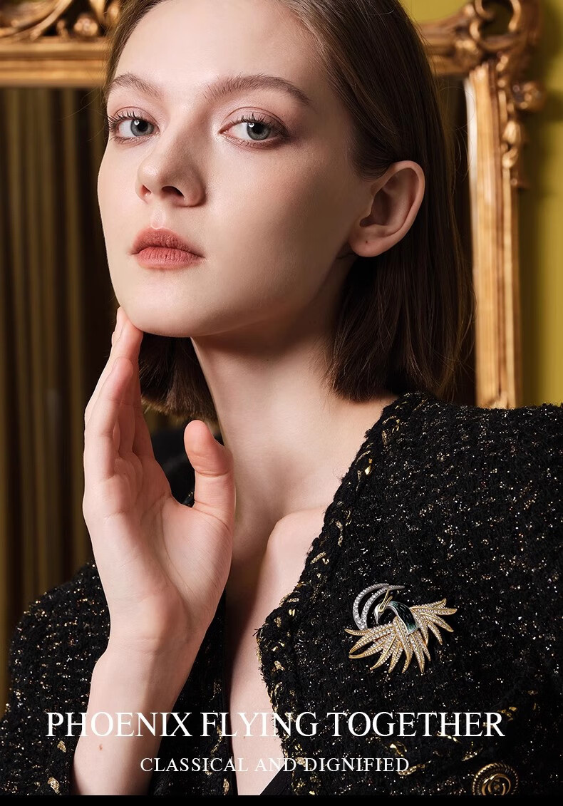 Eternelle French Eternal Original Phoenix Brooch, High-End Exquisite Niche Design Chest Flower, Autumn And Winter Accessory 5