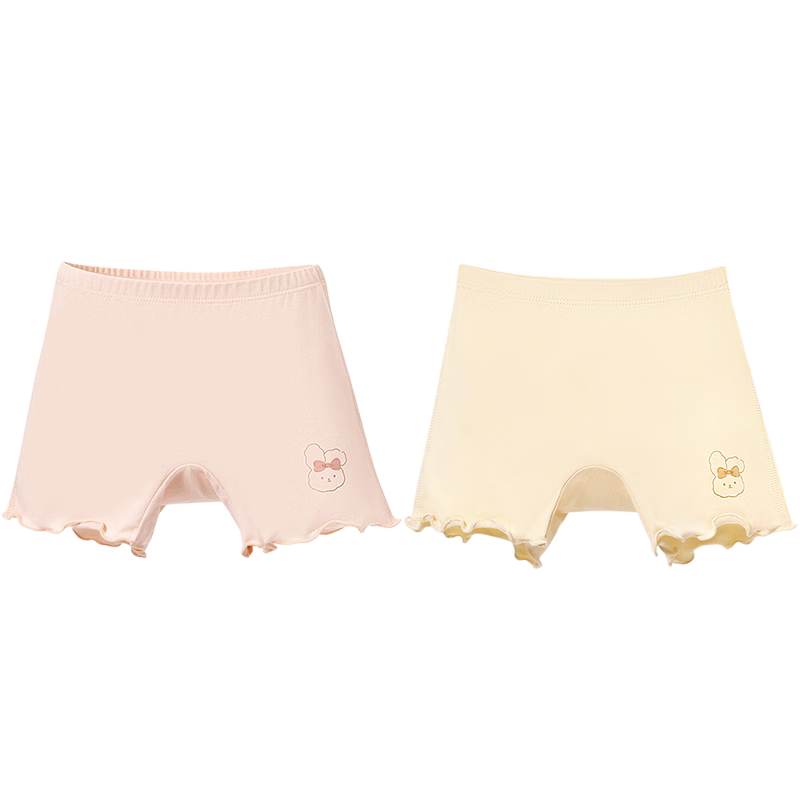 Niduoxiong Girls' Safety Shorts, Anti-Exposure Underwear, Baby Boyshorts, Children's Boxer Briefs, Pink + Skin Color, XL
