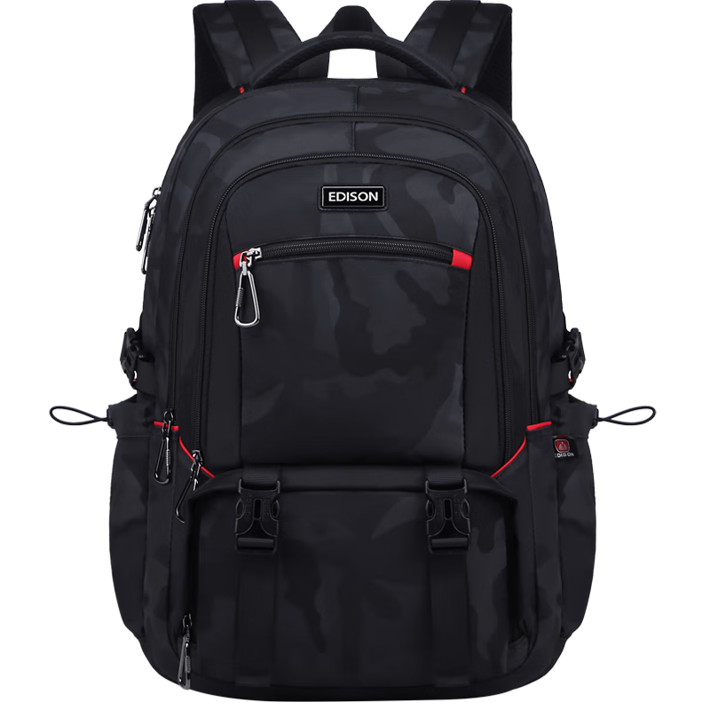 Edison High School Student Backpack, Large Capacity, Water-Resistant, for Middle School And College Students, Double Shoulder Bag, Travel Backpack K052-17G