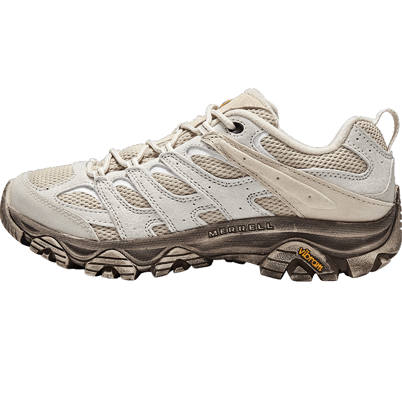 Merrell MOAB3 Hiking Shoes, Outdoor Sports Climbing Shoes for Men, Vibram Outsole, Non-Slip, Wear-Resistant, Breathable, Winter Season, Beige, Size 41