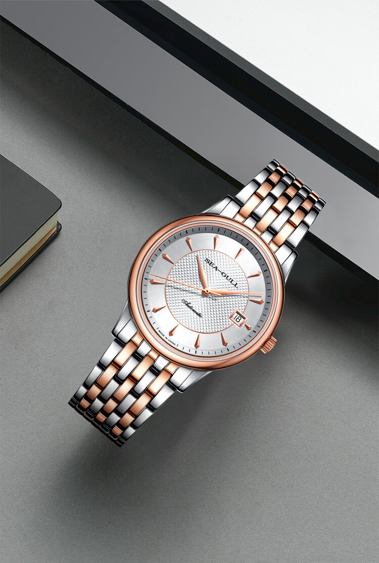 SEAGULL Automatic Mechanical Watch for Men, Simple Calendar Men's Watch, Birthday Gift for Men, National Watch 819.13.1054 34