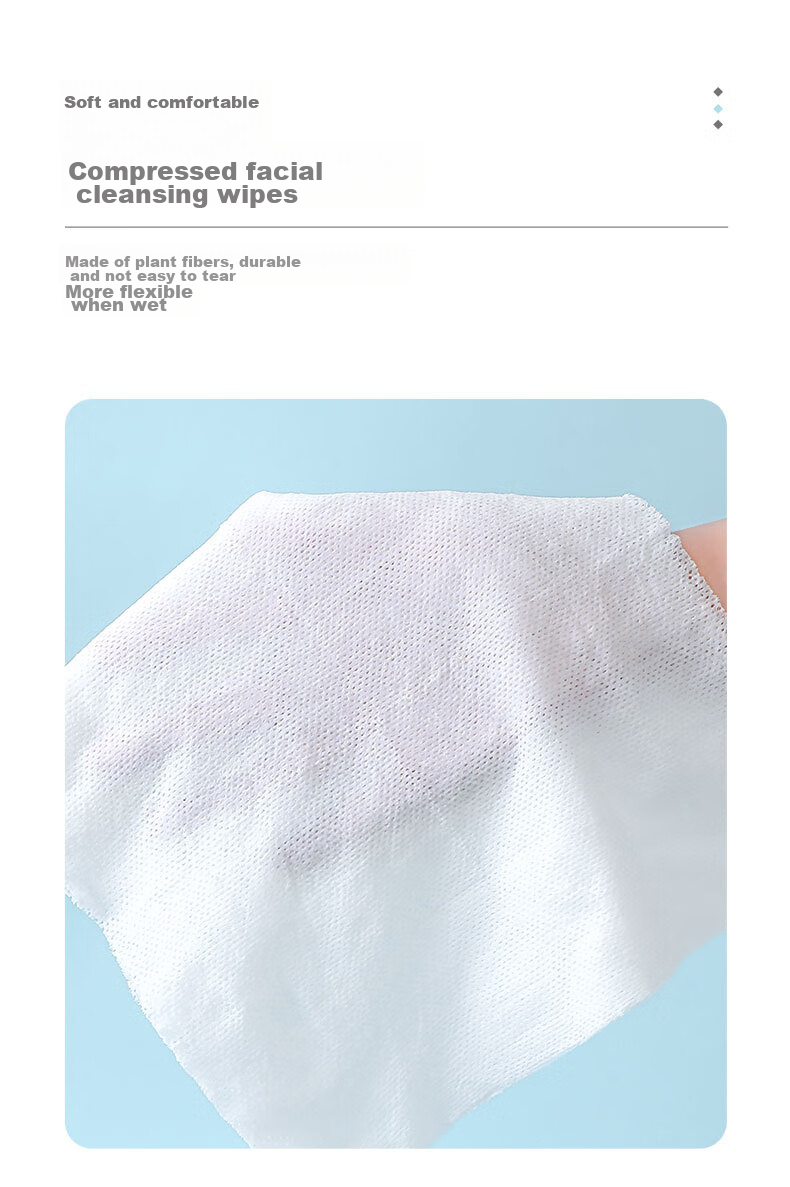 Grace Disposable Sugar Candy Face Towel Compressed Towels, 50 Individually Wrapped Pieces, Portable for Outdoor Travel, Cross Mesh Washcloth 5