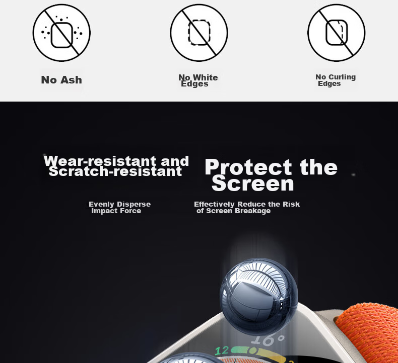 ESCASE Apple Watch Ultra Protective Film, Hydrogel Coating, Full Screen Protection, Anti-Scratch, Anti-Fingerprint, Shockproof, for Apple Watch Ultra 3/2/1, 49mm, 2-Pack 7