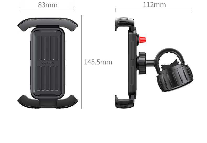 UGREEN Car Phone Holder, Electric Bike Magnetic Navigation Mount, Universal Multifunctional Holder for Bicycles And Food Delivery 18