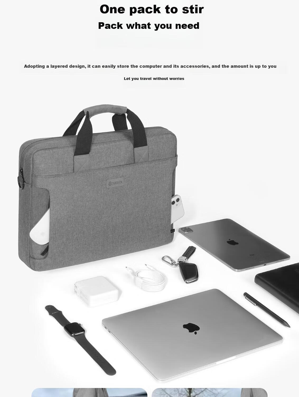 Taikesen Laptop Backpack Suitable for Apple Macbook 14-Inch, Huawei, Lenovo, Commute Business, Men And Wome 6