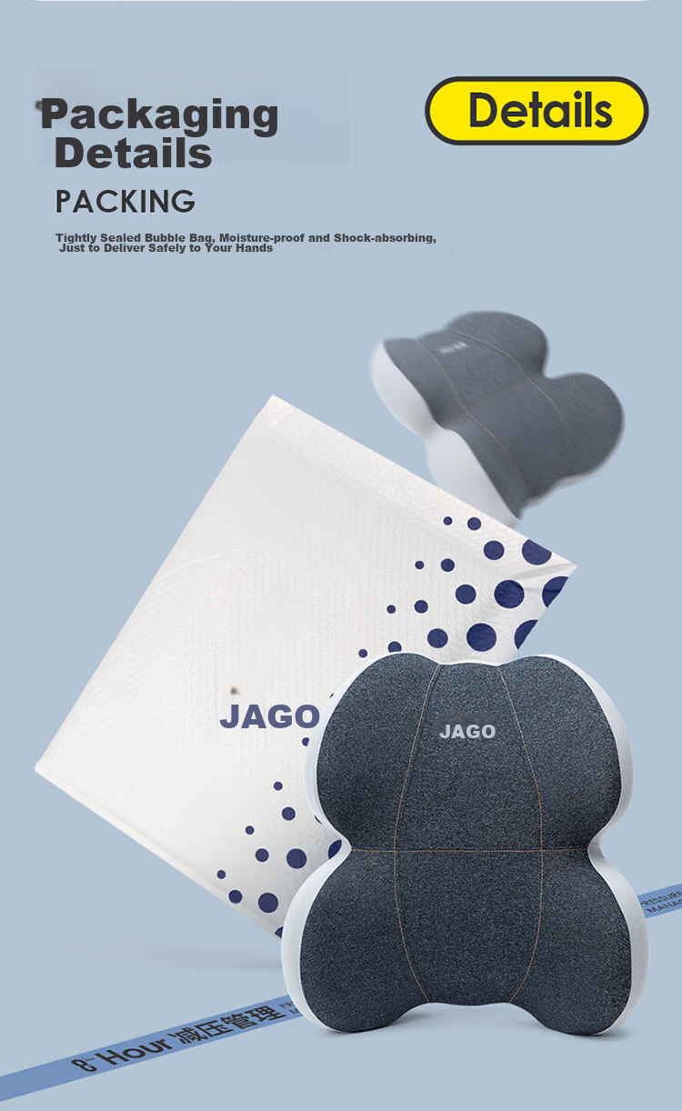 JAGO Lumbar Support Cushion Pillow Backrest for Office Chair, Car Seat, And Long Sitting to Provide Back Support 11