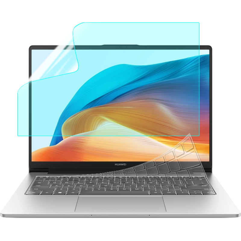 Jiasu Huawei MateBook D14/D14 SE V20 Keyboard Cover + Anti-Blue Light Screen Protector, 2026/25 Model 14-Inch Laptop Protective Film Set