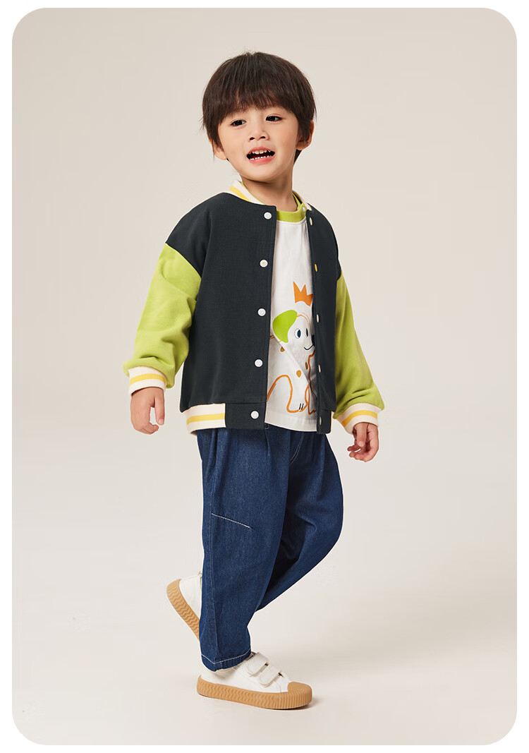 YUZHAOLIN Children's Jacket, Baby Baseball Jacket, Boys And Girls Short Jacket, Toddler Clothing, Cute Animal Zoo Desig 16