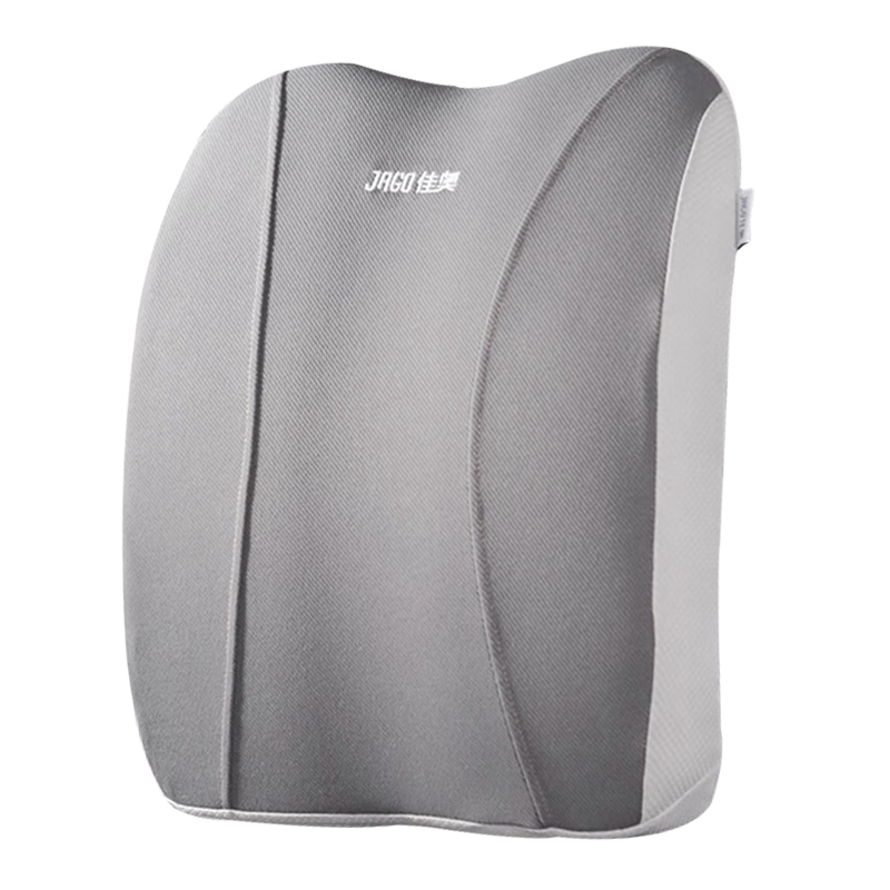 JAGO Lumbar Support Cushion, Memory Foam Back Pillow for Office Chair, Comfortable Seat Cushion, Spine Support Pillow, Gray