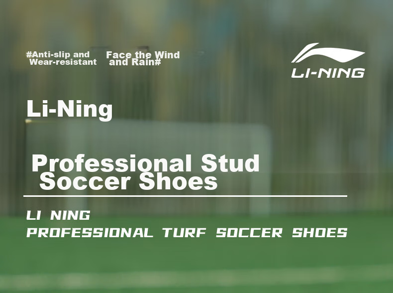 Li-Ning Soccer Shoes for Adults, Men And Women, TF Turf Cleats, Youth And Children's Professional Competition Training Summer Shoes, Non-Slip Cleated Shoes Size 42 1