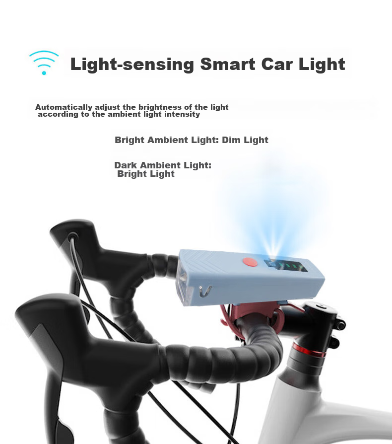 Siwangongli Intelligent Sensor Front Light, Mountain Bike Road Bike Night Riding High Beam Flashlight, Children's Cycling Equipment Accessories 7