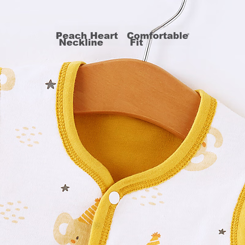 Shubeiyi Baby Clothes Children's Vest Reversible Waistcoat Infant Sleeveless Jacket Top for Boys And Girls Spring Autumn Warm Vest Yellow Size 66
