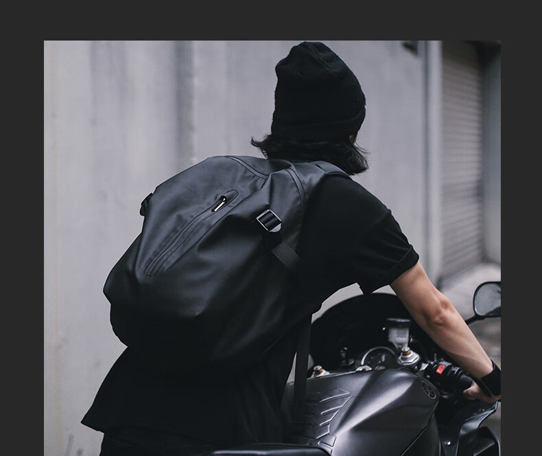 ALBERS Motorcycle Riding Backpack Helmet Bag Full-Face Helmet Backpack Water-Resistant, Black - Standard Versio 21
