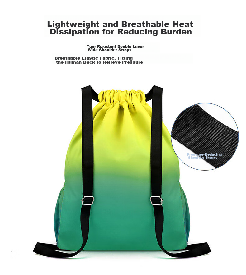SCOGOLF Fitness Bag for Men And Women, Outdoor Swimming Sports Bag, Drawstring Soccer Bag, Large Storage Pouch, Backpack, Basketball Backpack 6