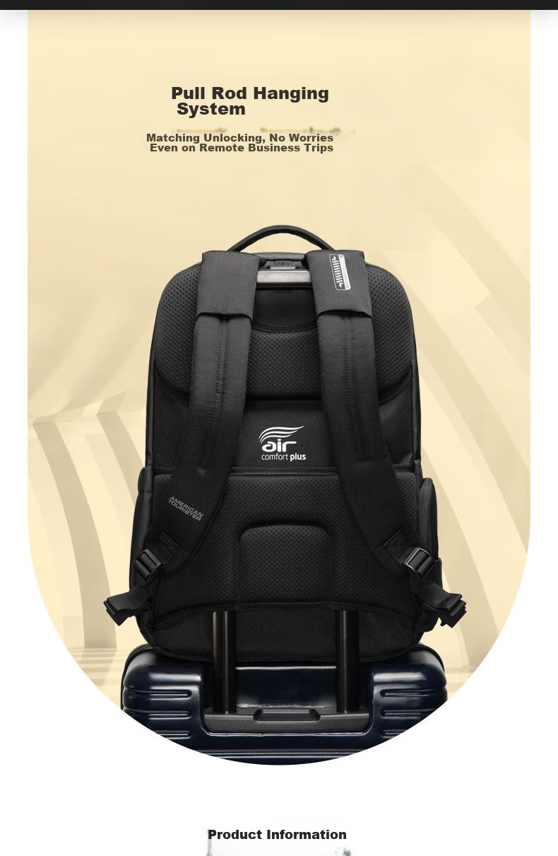 AMERICAN TOURISTER Men's Backpack, Stylish Laptop Bag with Large Capacity, 16-Inch Backpack, NE2 Black 8
