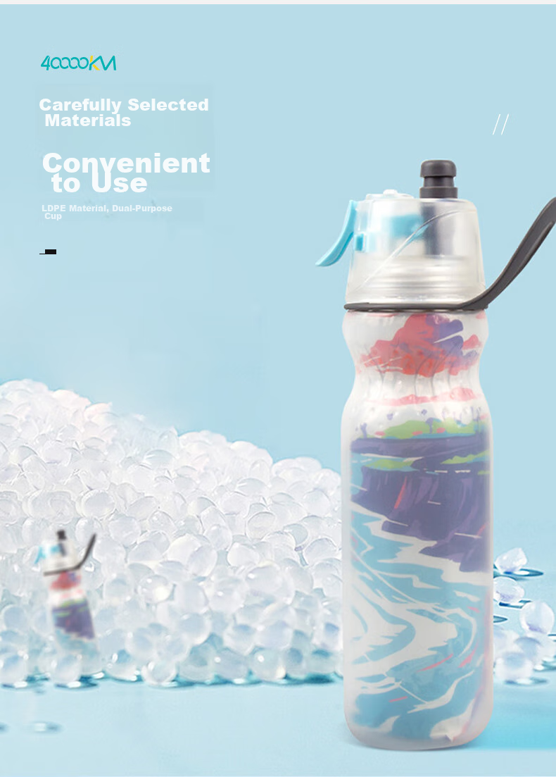 Siwangongli Spray Water Bottle for Summer Running, Fitness, Badminton, Large Capacity Cycling, Outdoor Portable Water Bottle 3