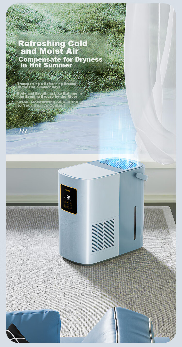 GREE Hot Steam Evaporator Humidifier, Mist-Free Baby Rhinitis Air Humidifier, Maternal And Infant Quiet Antibacterial Bedroom Humidifier, 800ml/h Large Mist Output, Office Large Capacity Living Room 50X80bPro 4
