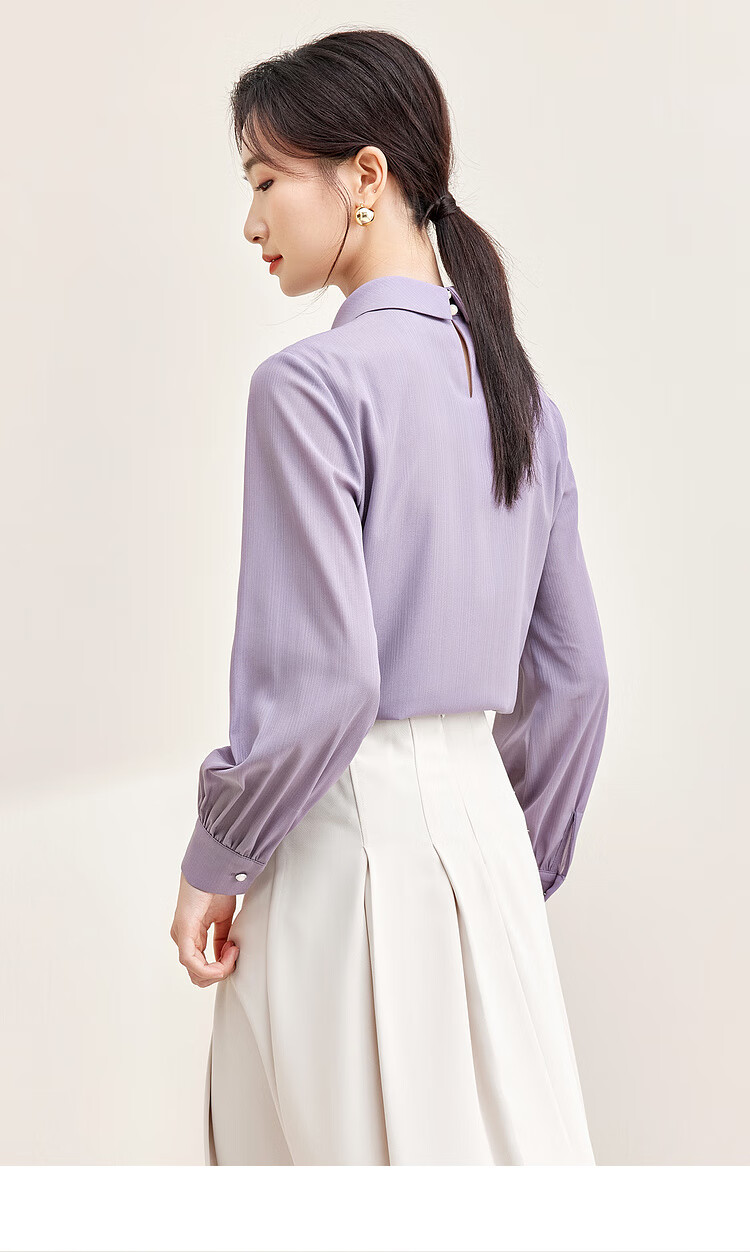 Sentubila Elegant Ribbon Blouse for Women, Spring Women's Wear, Light And Fashionable Long-Sleeve Chiffon Blouse, Versatile Commuter Top 27