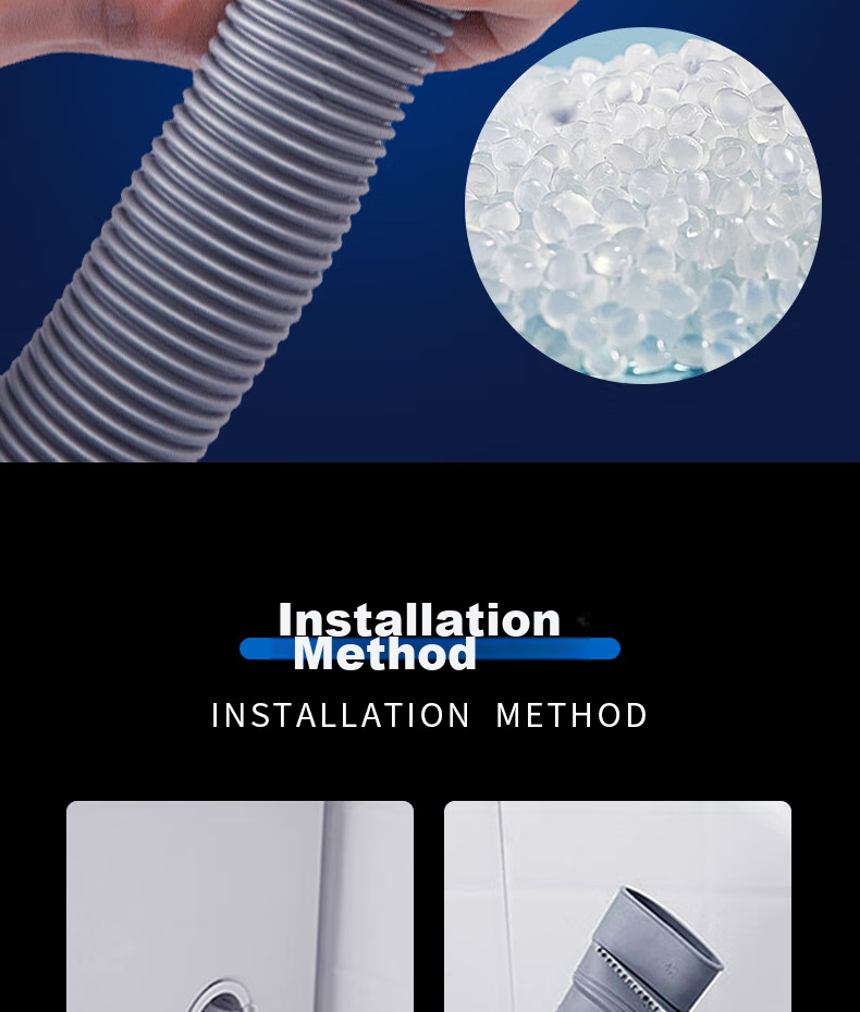 Lelandi Universal Washing Machine Drain Hose Extension Pipe, Outlet Pipe, Drainage Hose, Extended Flexible Hose for Fully Automatic Top-Loading And Front-Loading Washing Machines, 1 Meter with Adapter L5019 7