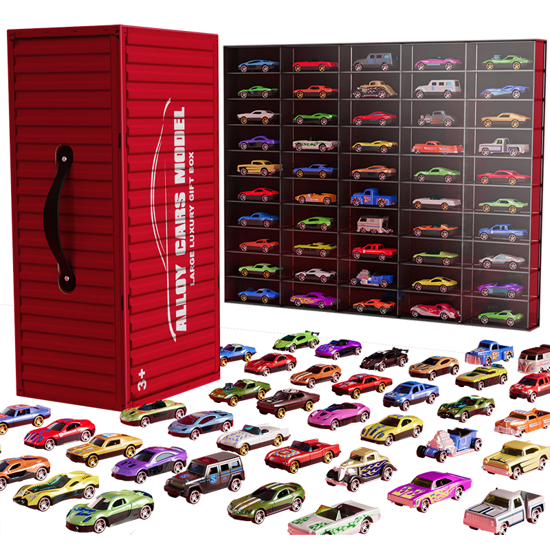 BAOLE STAR TOYS Children's Toy Car for Boys Aged 3-6, Alloy Miniature Car Model Gift Box, Racing Car Parking Lot Birthday Present