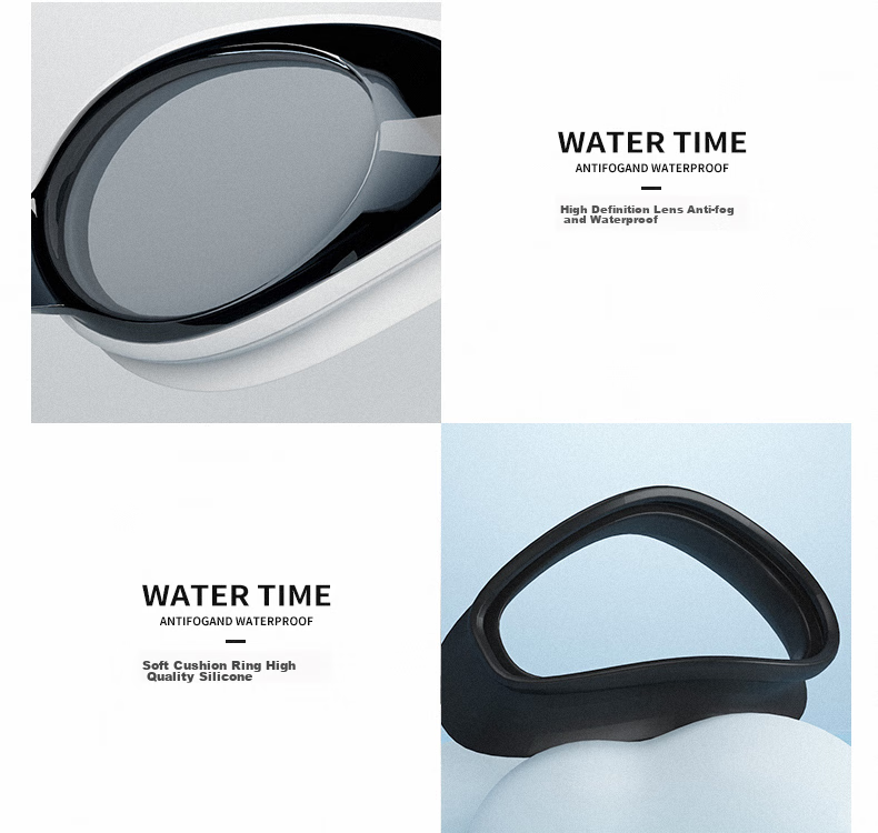 Li-Ning Swimming Goggles, HD Anti-Fog Waterproof Professional Swim Glasses for Men And Women, Large Frame Diving Equipment LSJN167-7 15