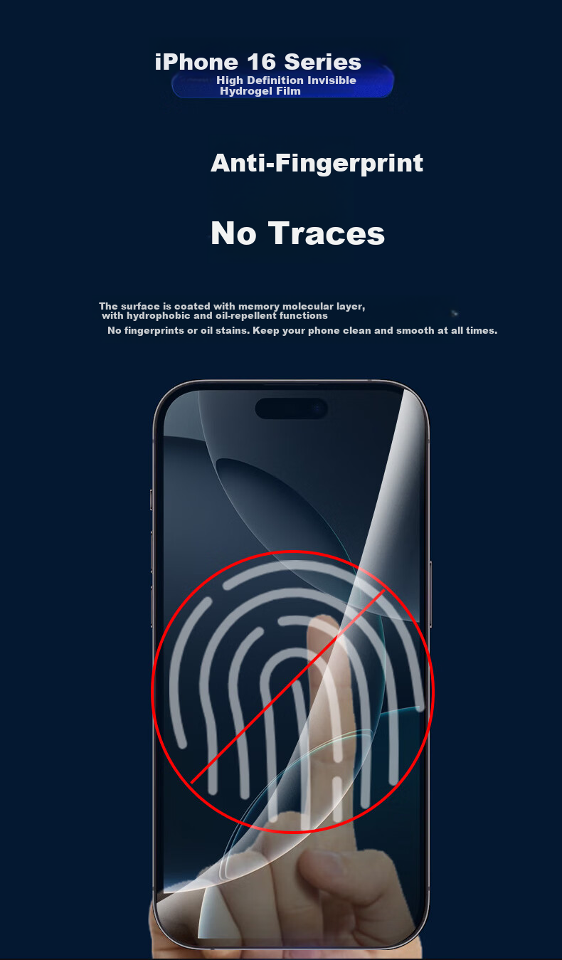 Smorss [2-Pack + Tool] IPhone 16/15 Screen Protector, IPhone 16/15 Full Adhesive High-Definition Hydrogel Film, Non-Tempered Glass, Highly Transparent, Shockproof, Anti-Fingerprint, Ultra-Thin Front Protective Film 7