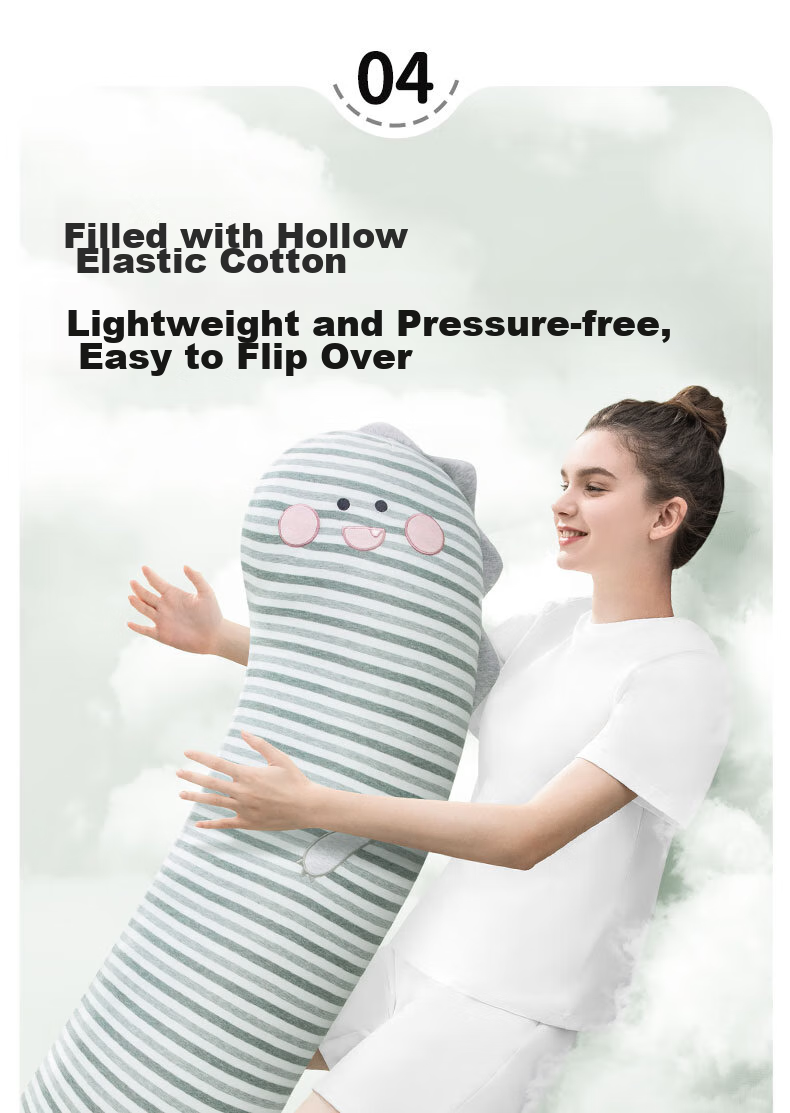 Legua Sleeping Hug Pillow, Full-Length Body Pillow for Bed, Side Sleeper Leg Pillow, Dinosaur Hugging Pillow 11
