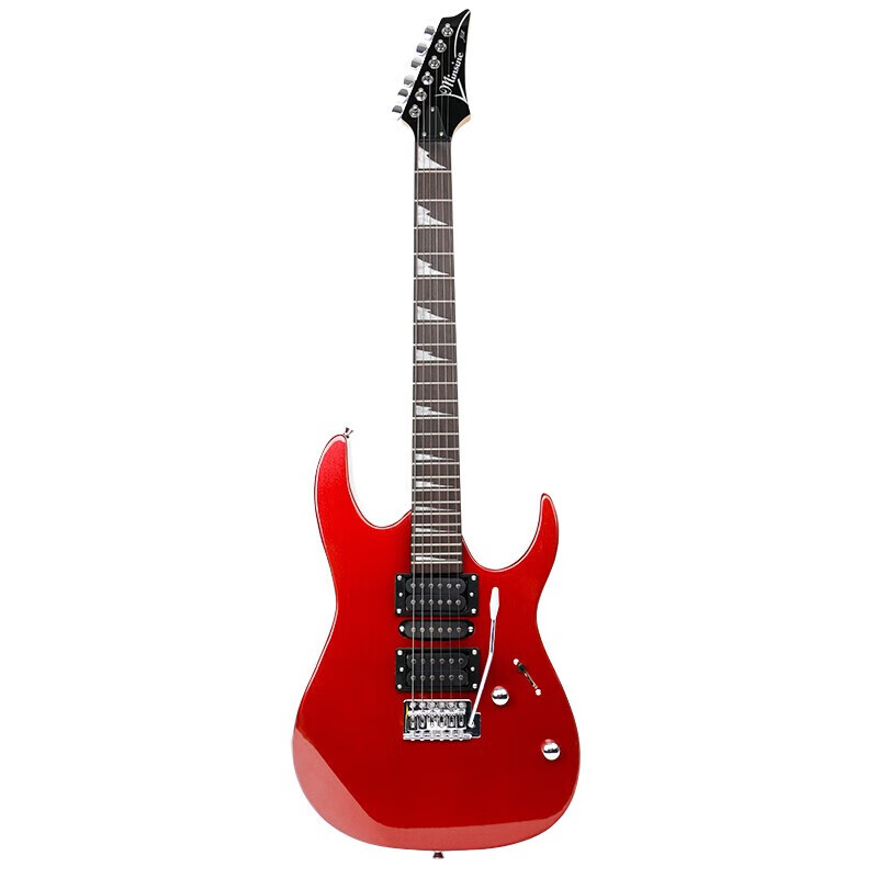 Minsine MS170/Jiaju Red Electric Guitar, Beginner Electric Guitar, Professional-Grade Electronic Guitar, Single-Coil Rock Guitar