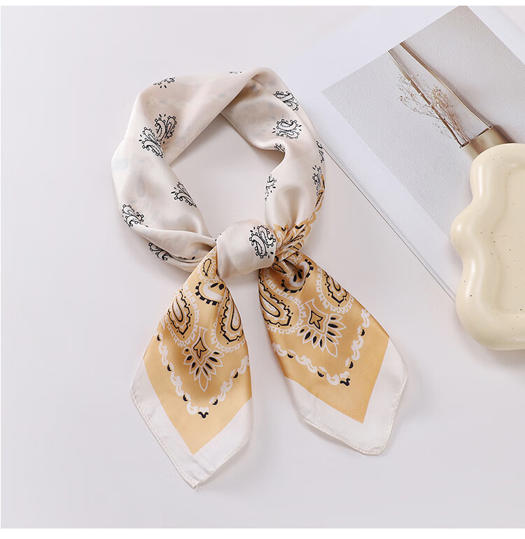 GLO-STORY Silk Scarf for Women, Fashionable Elegant Small Square Scarf Versatile Elegant Decorative Neck Scarf WSJ814049 Red 30